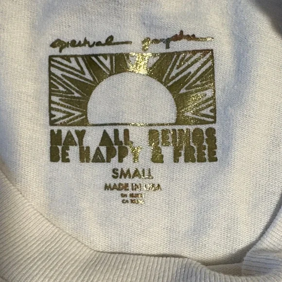 Spiritual Gangster Love is Tally Shrunken Tee ~ Small ~ Cream ~ NWT - Picture 3 of 7